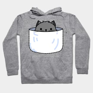 Grey Pocket Kitten Hoodie